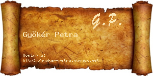 Gyökér Petra névjegykártya